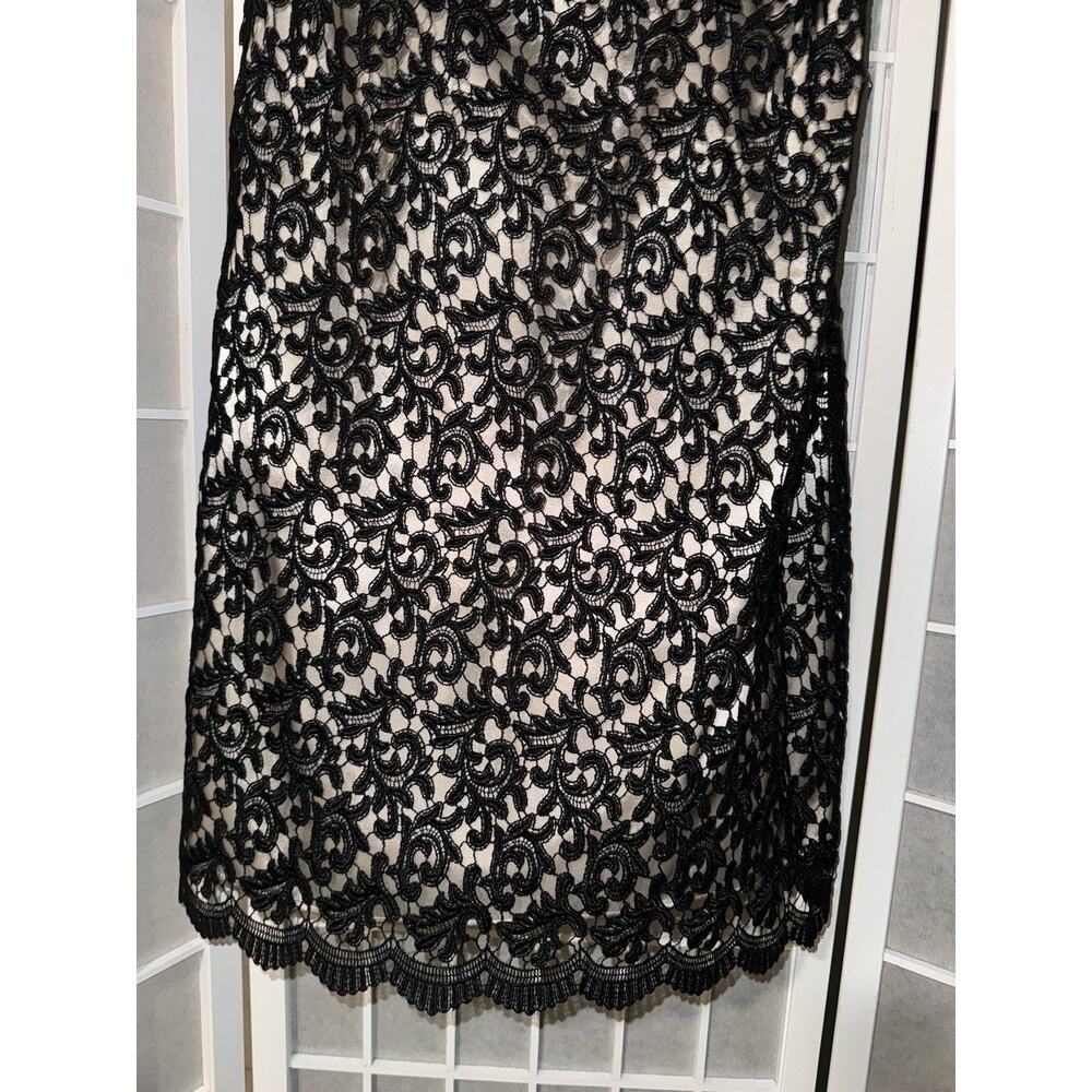 White House Black Market Women's 12 Lace Overlay Strapless Cocktail Party Dress - Picture 2 of 4